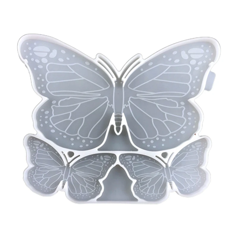 

Butterfly Wall Hanging Epoxy Mold Diy Keychain Pendant Wall Decoration Coaster Key Pendant Silicone Mold Clear White