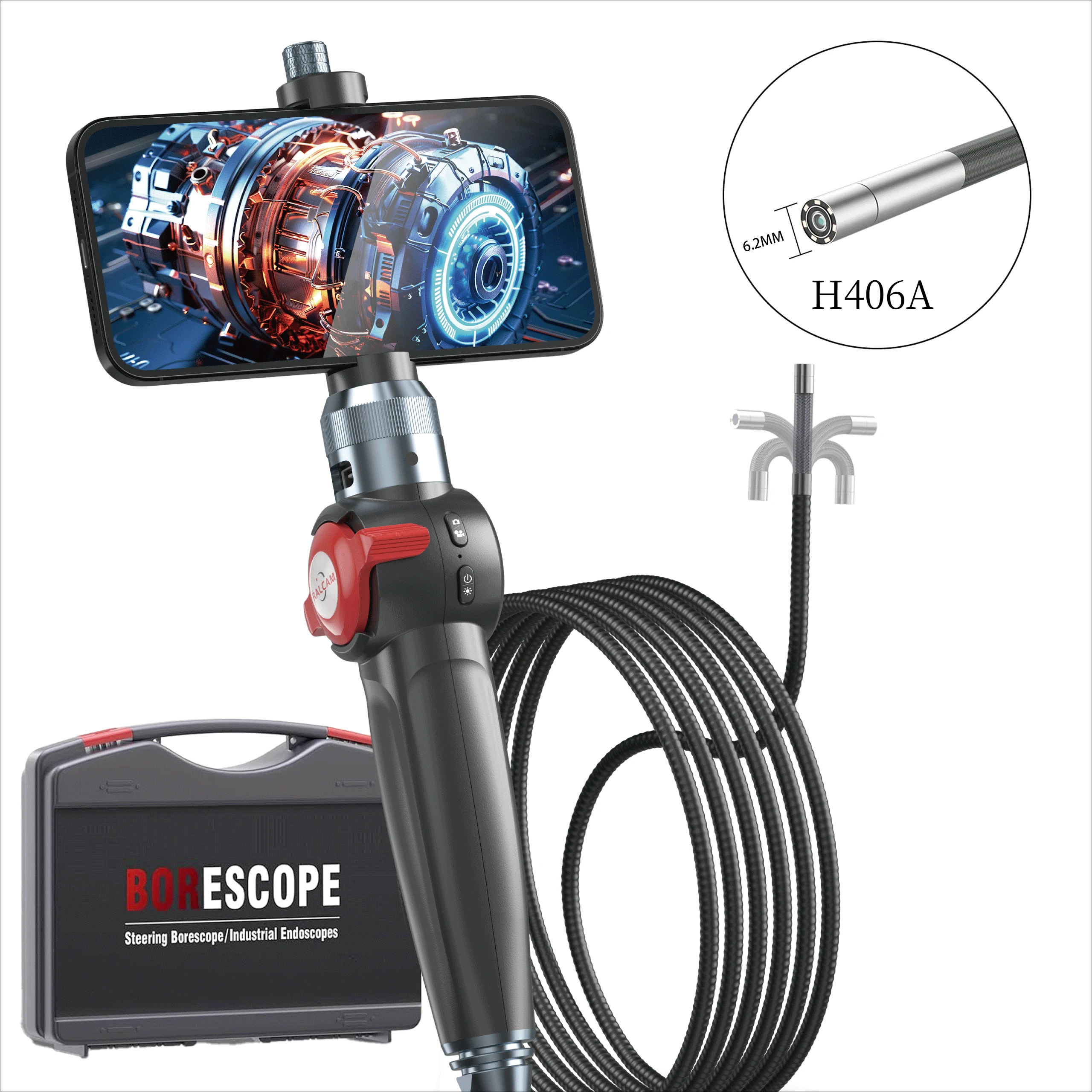 

6.0MM360° RotationTurnable Handheld Endoscope For Home Appliance Testing Blockage Troubleshoot