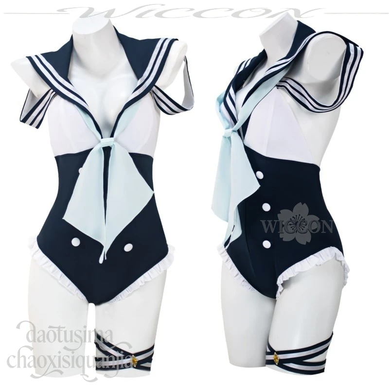 

Sexy Swimwear Bikini Suit Kitagawa Marin New Outfit Kawaii Sailor Suit Styles Hat Wigs Halloween Cosplay Anime Dress Up Darling