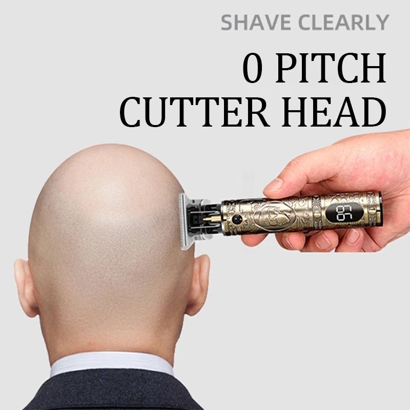 Kemei-cortadora de pelo eléctrica inalámbrica profesional, Kit de aseo, máquina para cortar el pelo, recortadora de barba