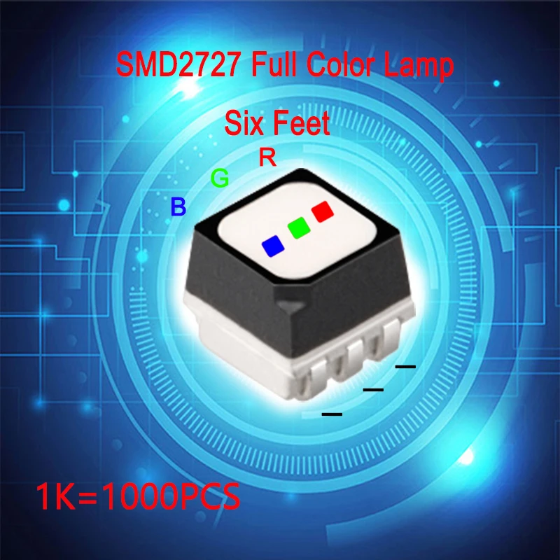 Kinglight SMD2727-6 feet full color LED lamp of four feet used for LED display maintenance，Outdoor RGB components for display