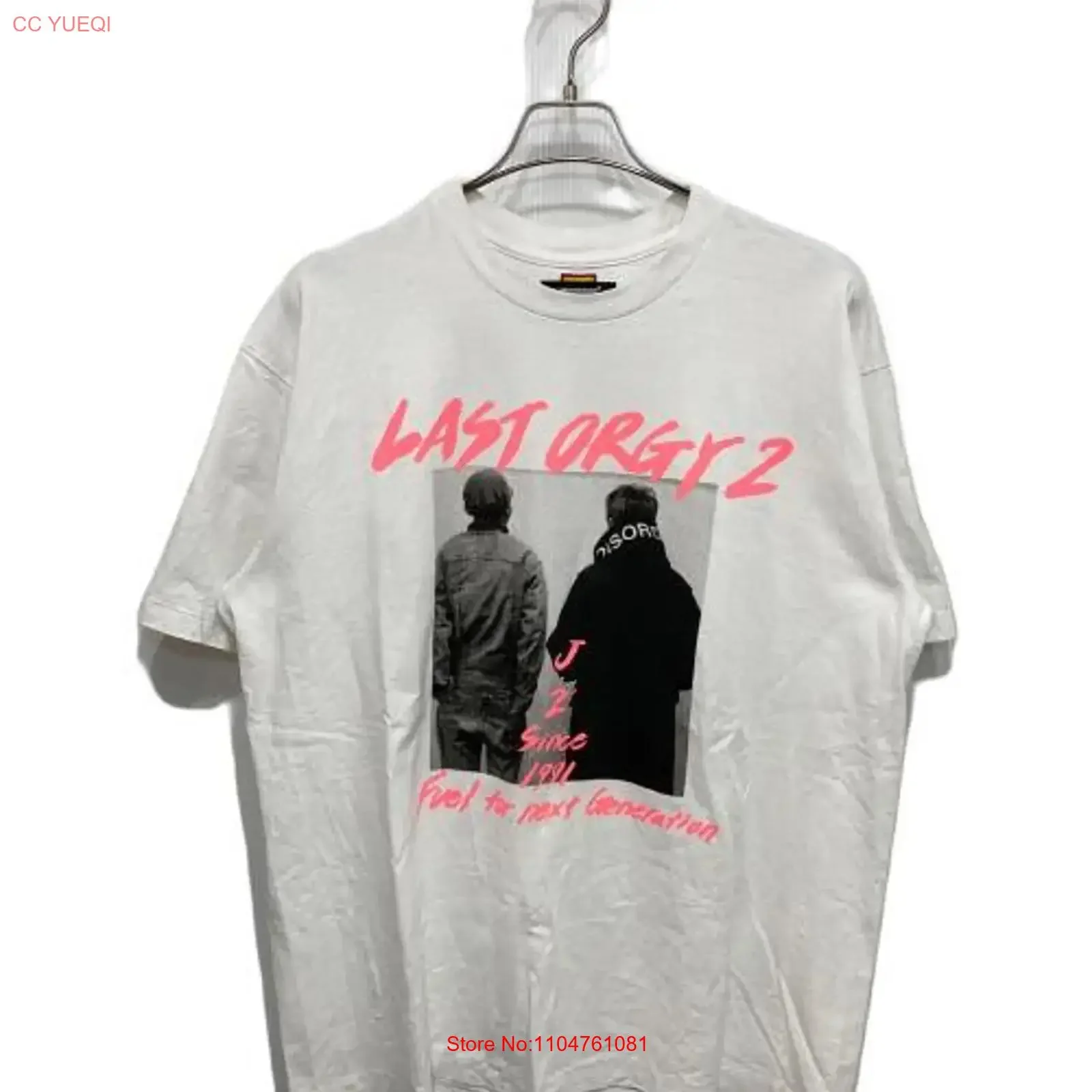 LAST ORGY 2 S T Shirt Black Cotton New vintage Washed Versatile Stylish Casual Comfortable designer clothes Soft graphic