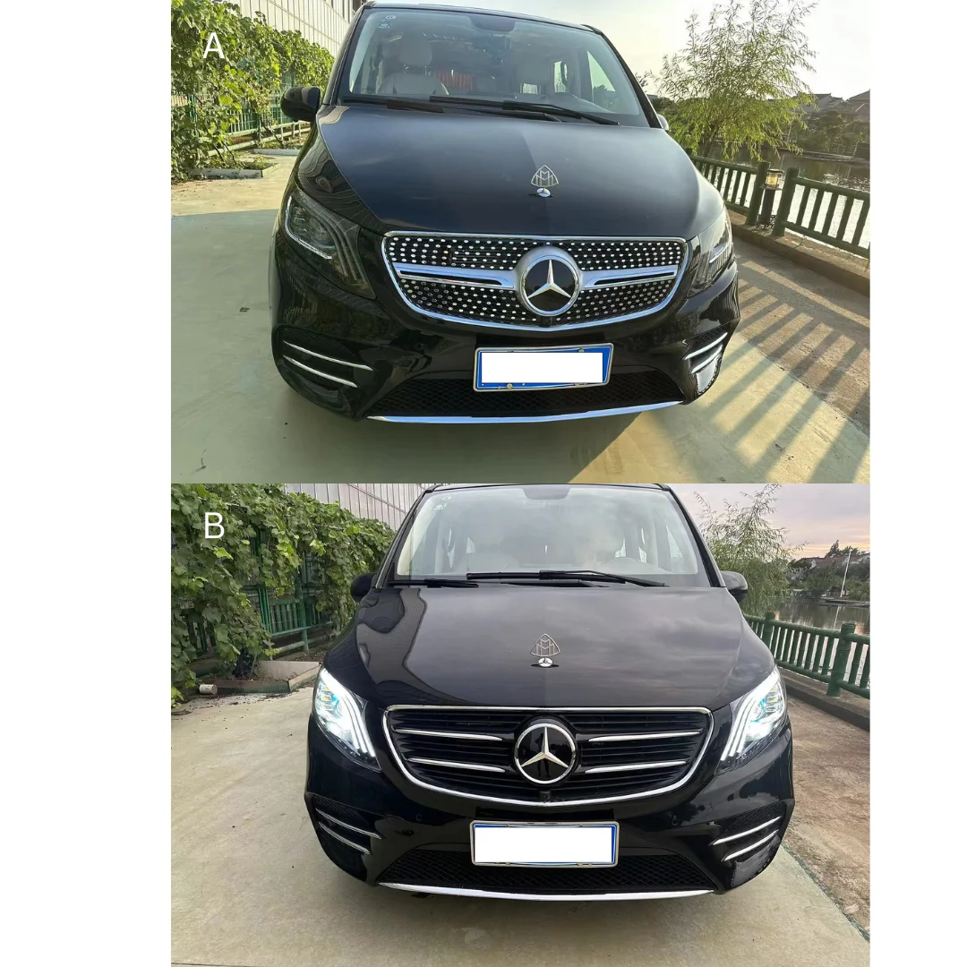 

Upgrade Car Body Kit With Grille Front Bumper Rear Bumper For Mercedes Benz W447 V Class V250 V220 VITO Upgrade Look 2020