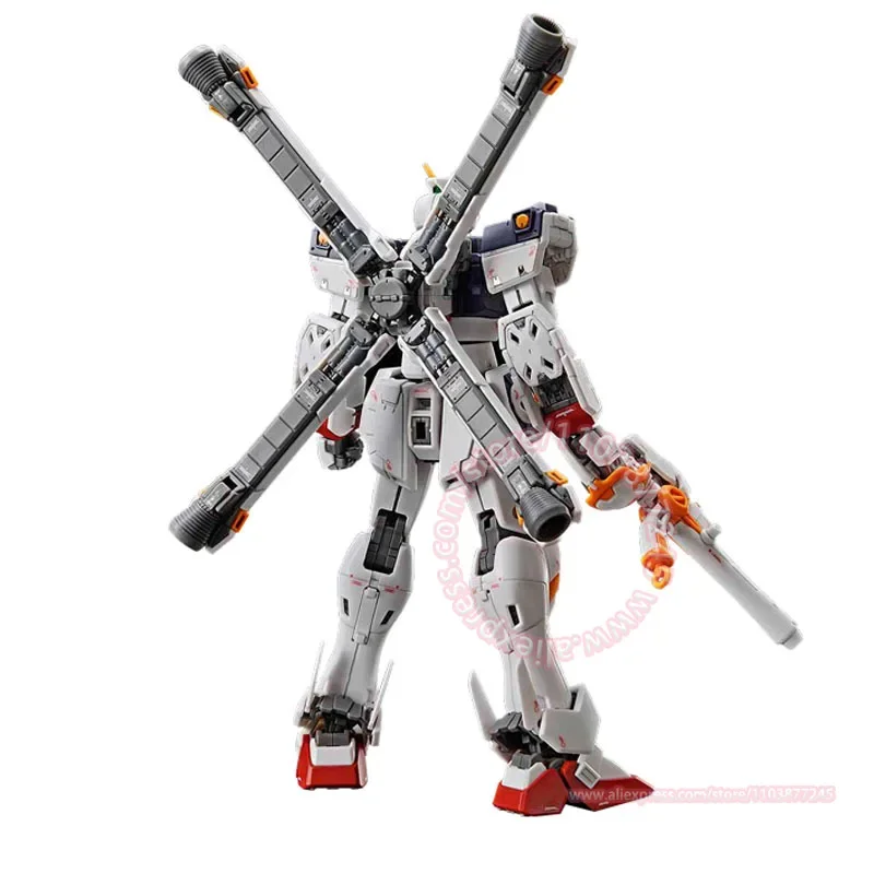 BANDAI CROSSBONE GUNDAM RG 1/144 อินเทรนด์รูปเคลื่อนย้ายได้ตุ๊กตาเด็กของขวัญวันเกิดเดสก์ท็อปเครื่องประดับตกแต่งประกอบ