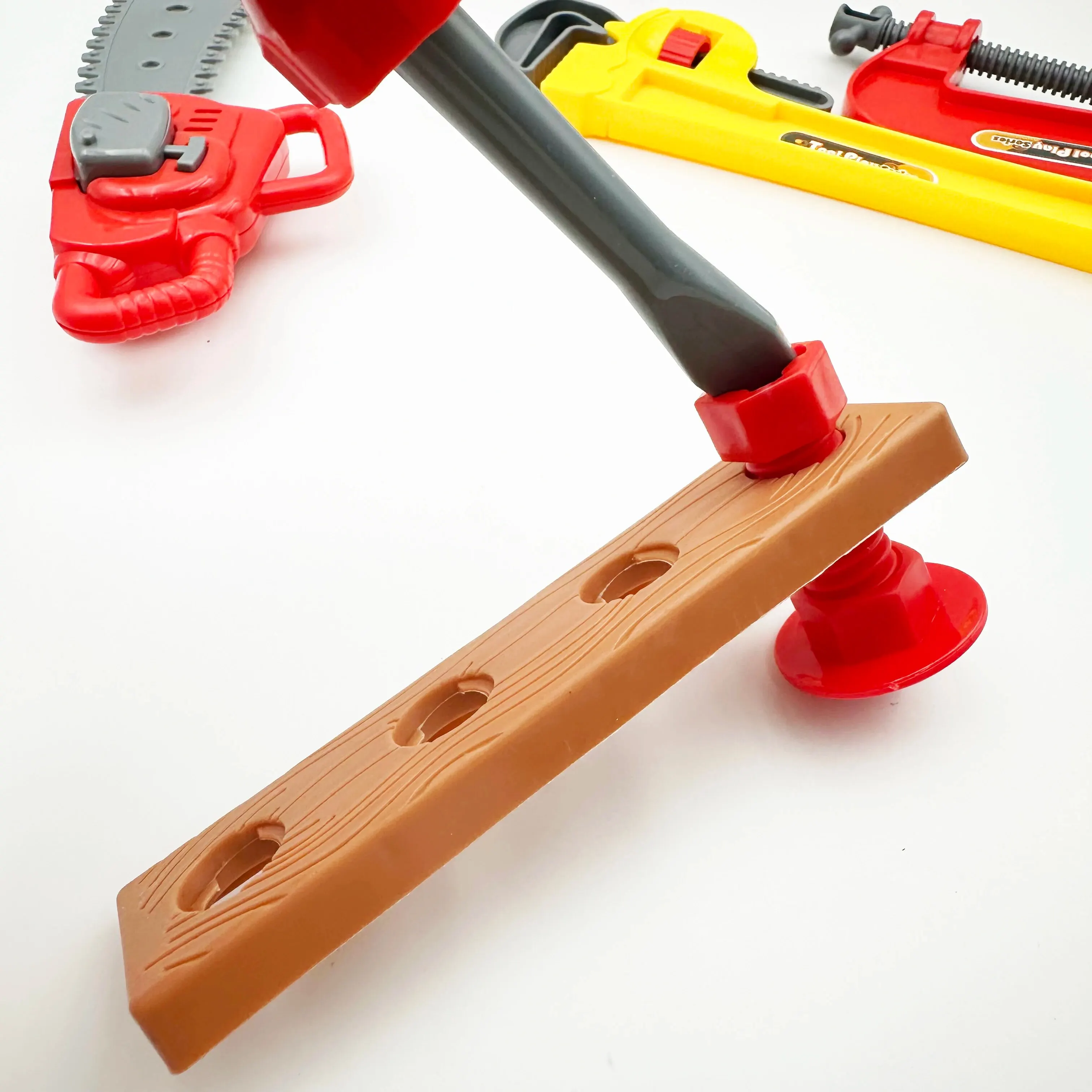 8Pcs Simulation Plastic Saw Pretend Play Miniature Fix Tool Playing House Repairing Toy Set For Kids