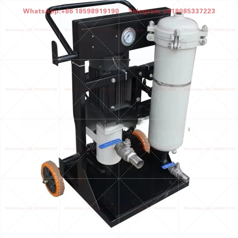 1800L/H Oil Purifier Portable Filter Oil and Lubricating Oil Removal Motor, Pump 100 Micron 30L /min