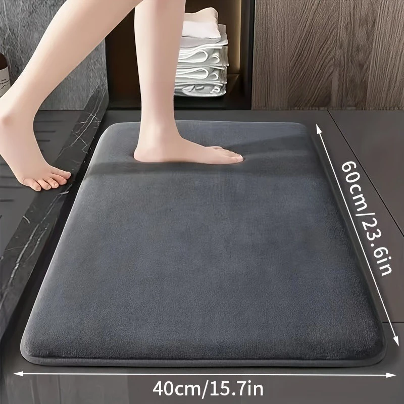 

Coral Fleece Carpet, Absorbent, Dirt-resistant and Easy To Manage, Home Bathroom Non-slip Mat Flat Foot Pad.