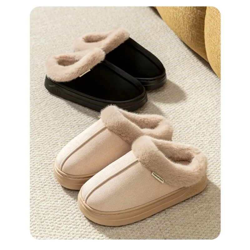

Warmth Anti-slip Comfort Thick Sole Casual Couple Home Shoes Snow Boots Fashion Women's Winter Slippers Indoor and Outdoor