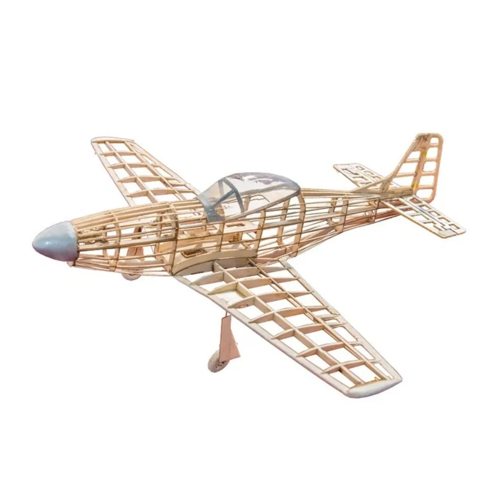 

FATJAY RC model P-51D Mustang WWII aircraft KIT 435mm Wingspan balsa wood laser cut DIY airplane unassembled building parts