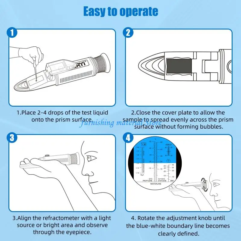 Y5GD Compactly Refractometer Tool For Fast Detection Of Liquid Density In Auto