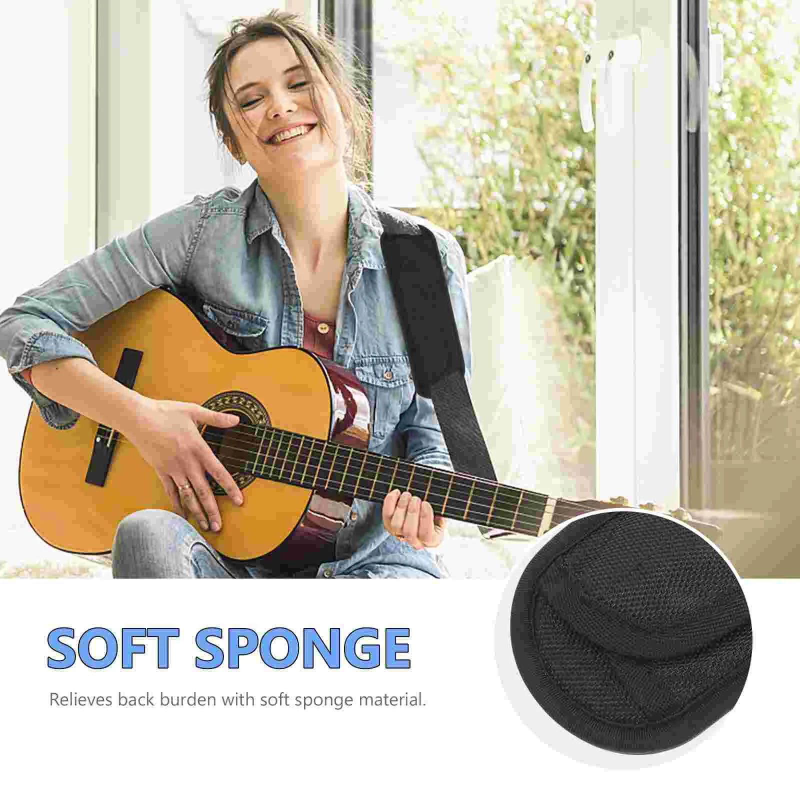 Shoulder Pad Accessories Guitar Decompression Strap Bass Electric Backpack Sponge Anti-weight Buckle Canvas Pads Child