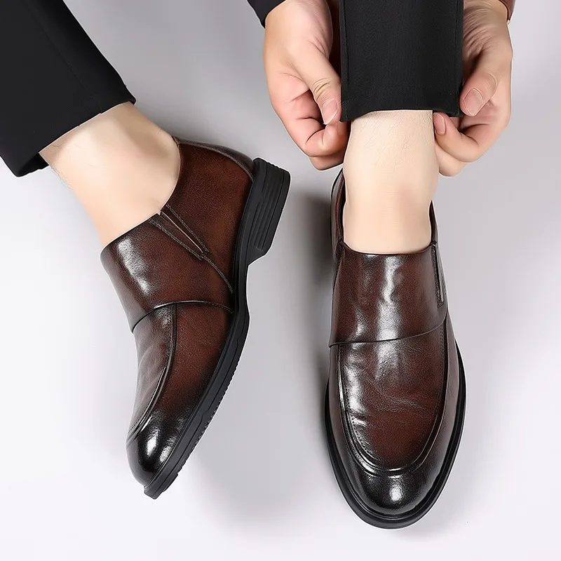 Business Shoes for Men Formal Loafers Dress Oxfords Men's Wedding Shoe Fashion Leather Footwear Elegant Male Flat Italian Luxury