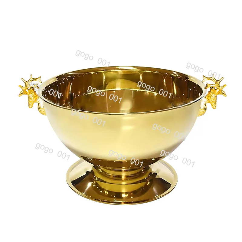 Large Stainless Steel Champagne Basin Ice Bucket Hotel Bar Ktv Beer Beverage Red Wine Chilled Cooler