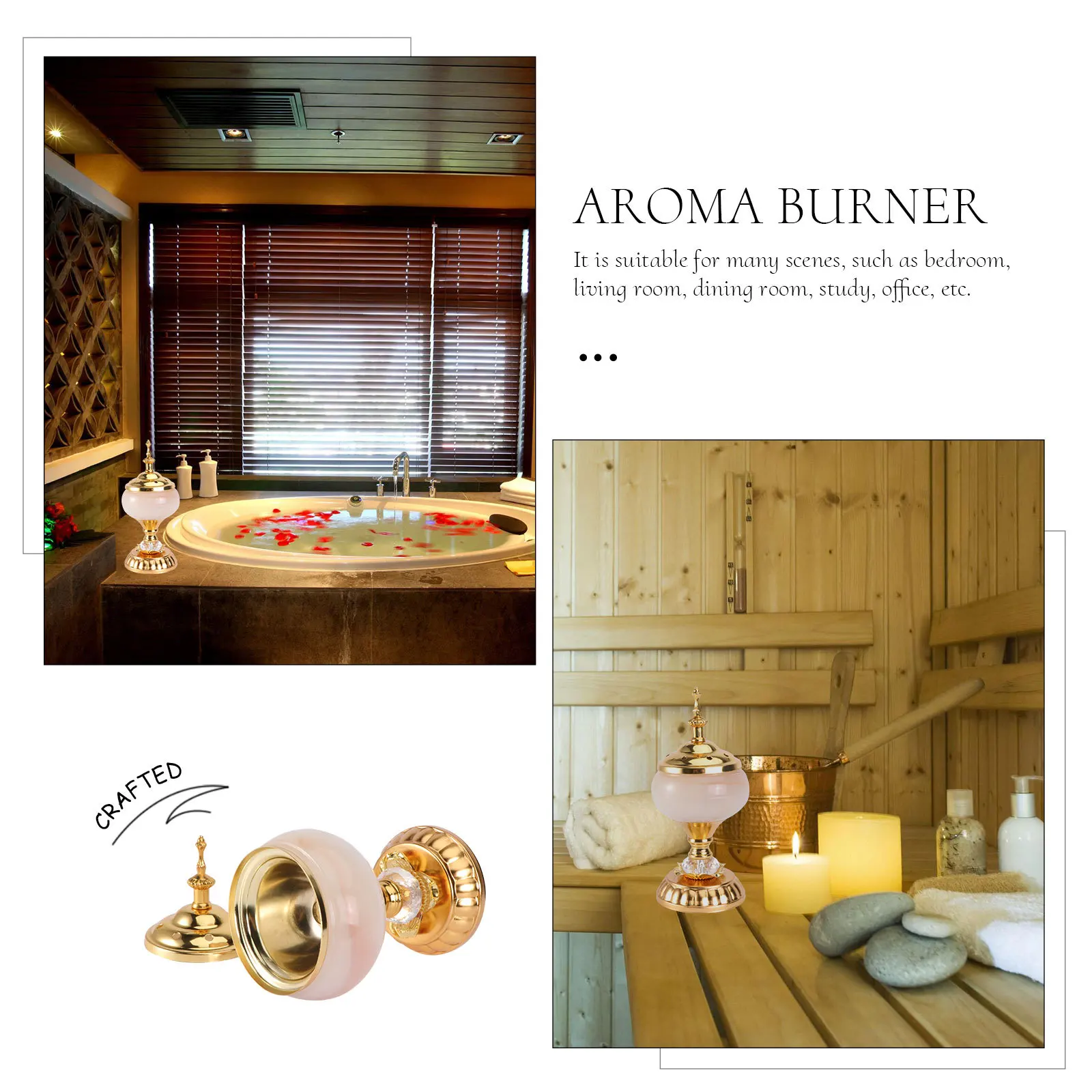 

Iron Aromatherapy Furnace Compact Metal Incense Burner For Home Office Sauna Room Decor Aroma Stove Indoor Scent Diffuser