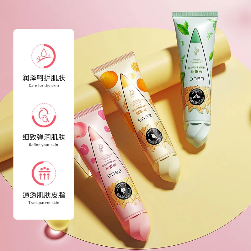 Peach Fruit Fragrance Ice Cream Moisten Hand Cream Hydrating Moisturizing Skin Rejuvenation Non Greasy Hand Lotion Hands Care