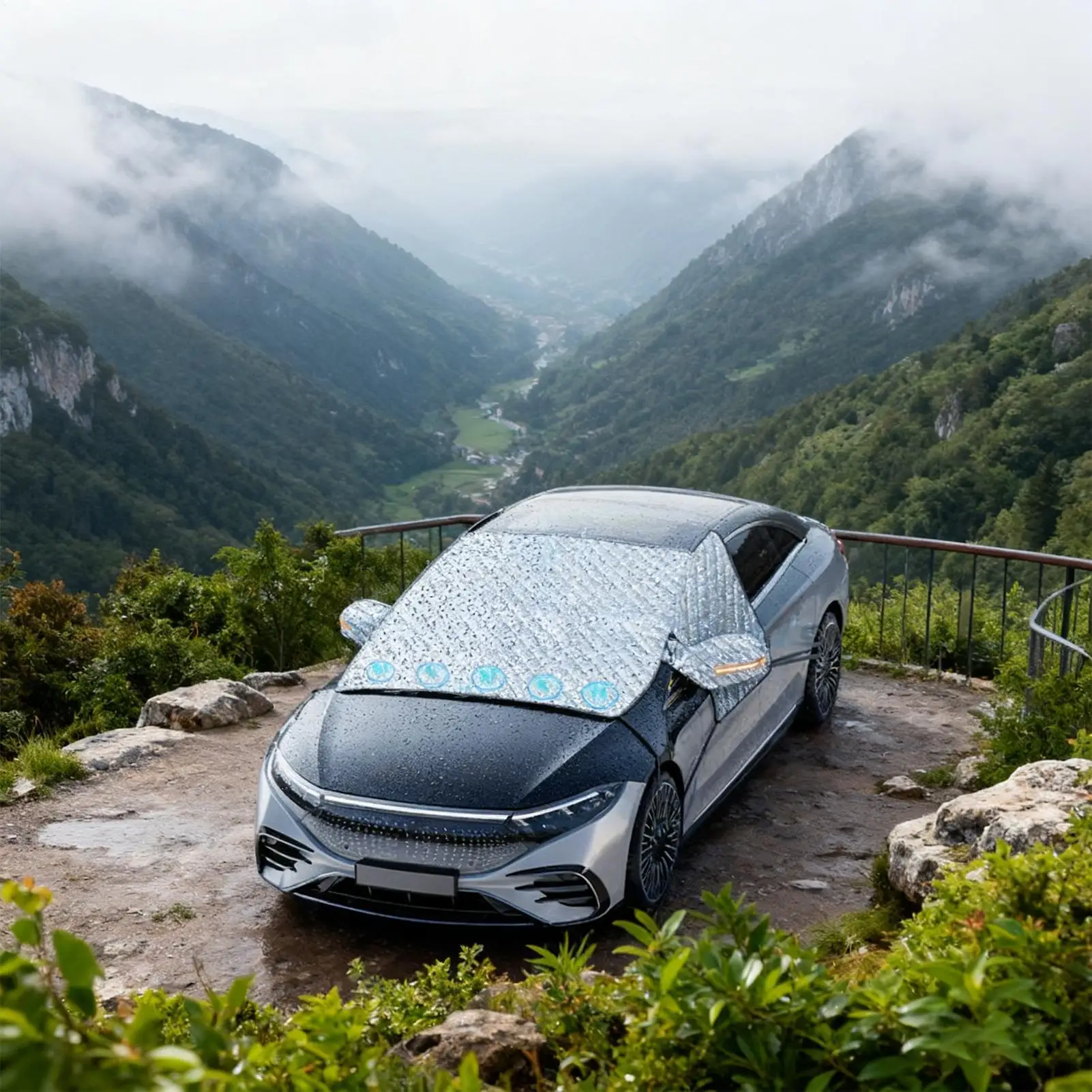 

Windshield Cover For Ice And Snow Magnetic Hood Sleeve Front Windshield Anti-Snow Block For Winter Snowy Days Freezing Rain SUVs