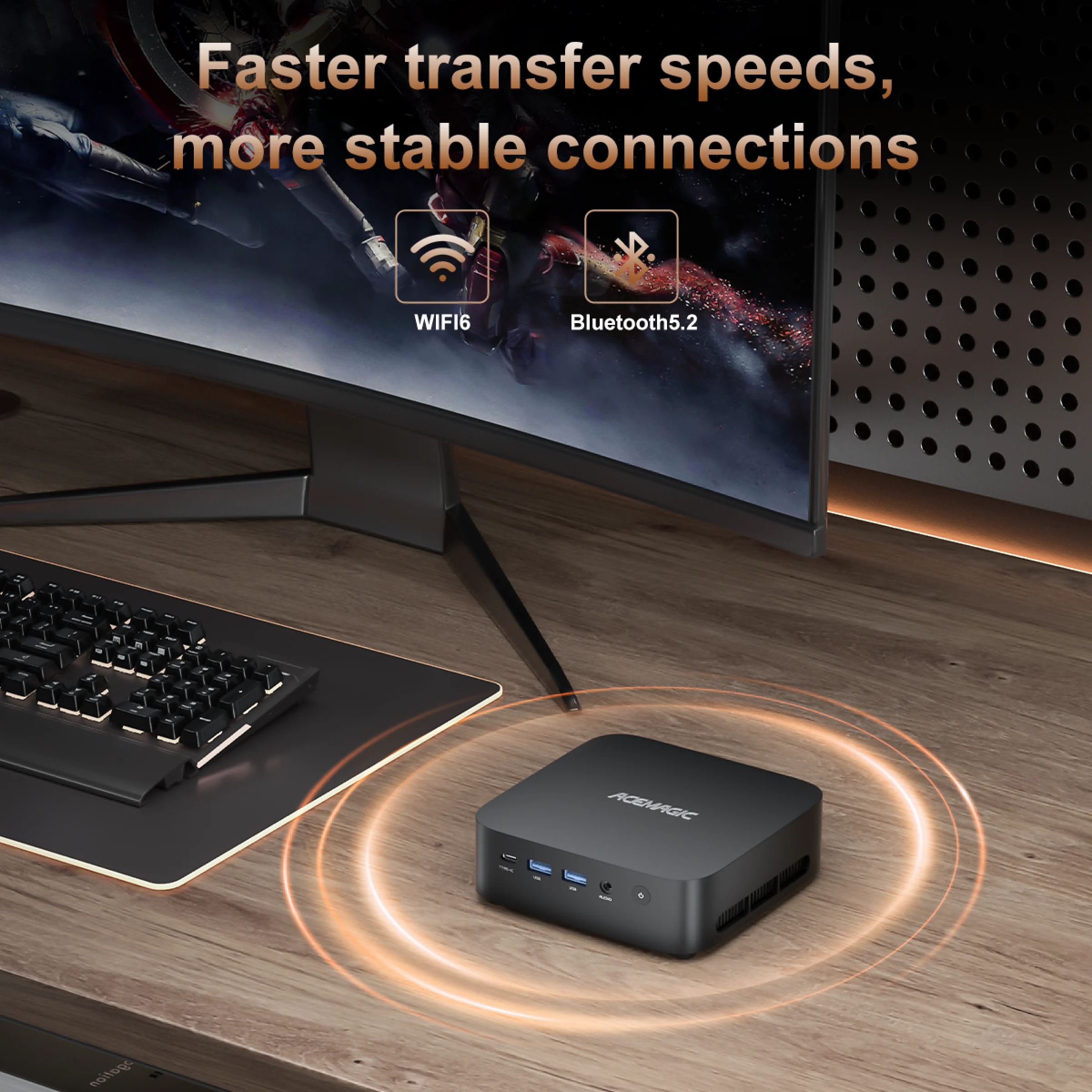ACEMAGIC K1 미니 PC AMD 라이젠 5 7430U 16GB 램 512GB SSD 윈도우 11 프로 미니 컴퓨터 Wifi6 BT5.2 4K 트리플 디스플레이