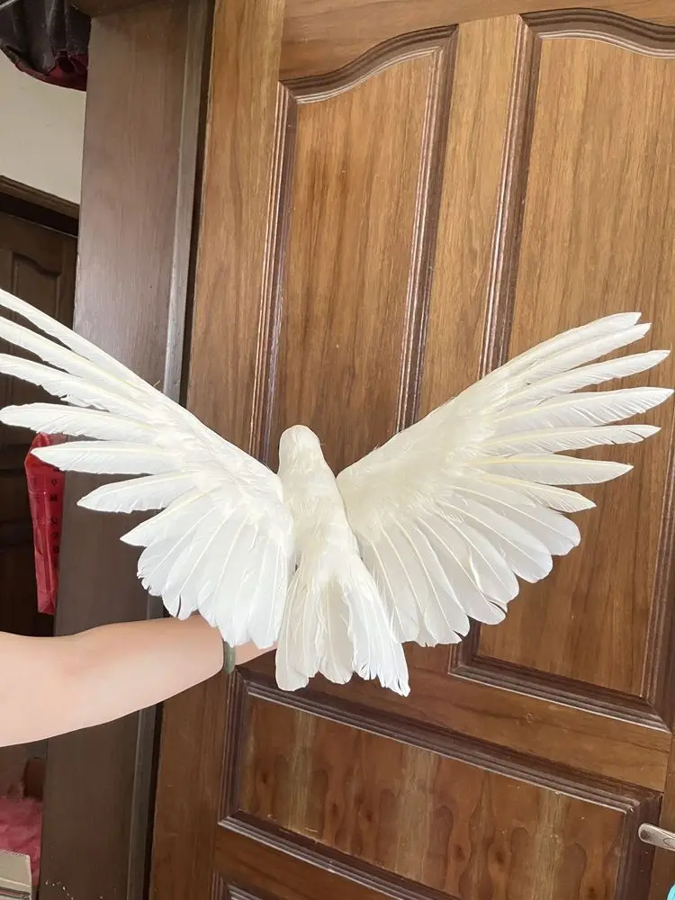big simulation foam&feather wings dove model garden decoration gift about 32x55cm xf2988