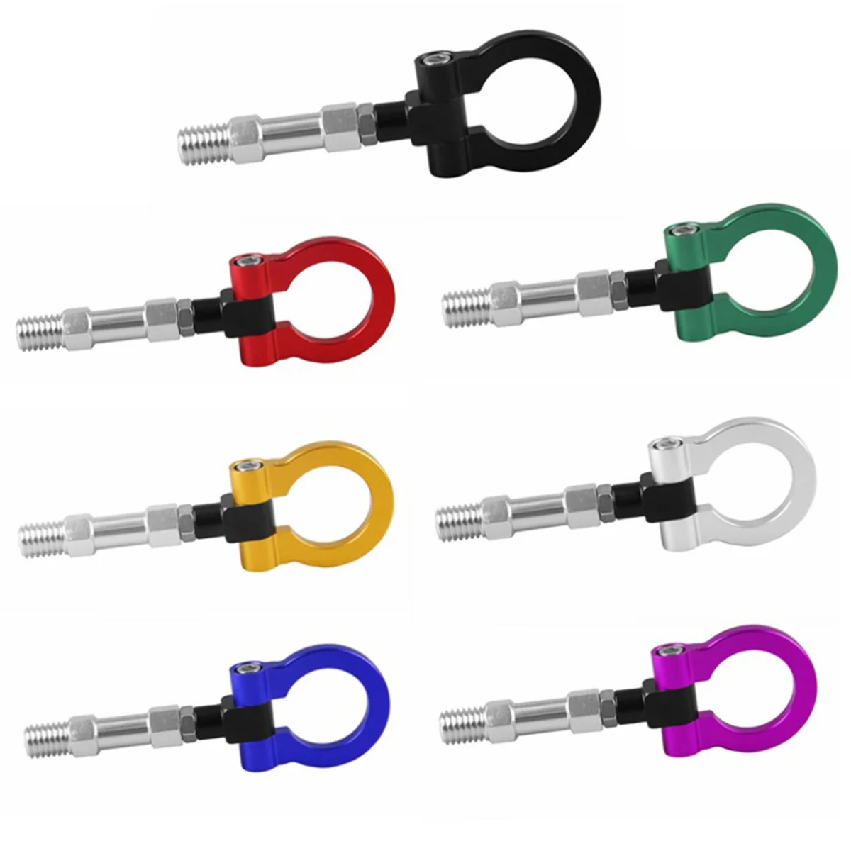 

Aluminum European Front Tow Hook Folding Tow Bar Car Auto Racing Front Bumper Towing Trailer Ring Durable Gold