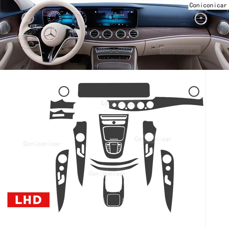 For Mercedes Benz E Class W213 2019 2020 Gearbox Panel Navigation Automotive Interior Screen Protective Film TPU Anti-Scratch