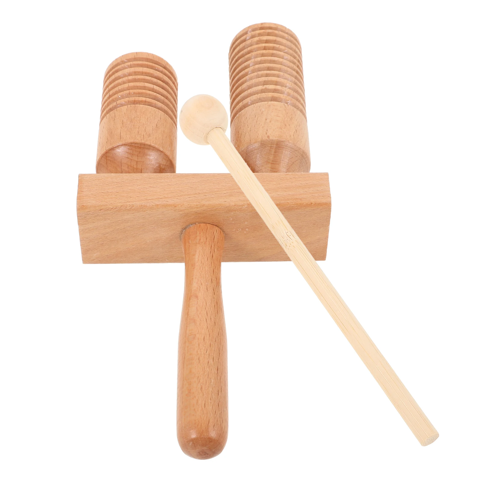 

1 set Double Speaker Wooden Guiro Kids Musical Instruments Toddler Toy Smooth Surface Teaching Aids Preschool Educational Toys
