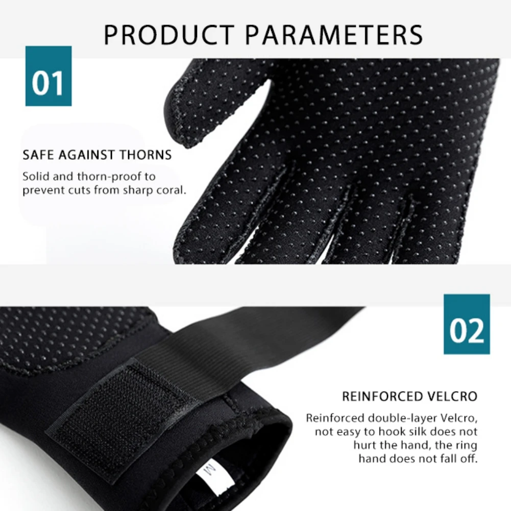 قفازات الغوص المياه المرنة مقاومة للخدش والغطس خمسة أصابع بذلة دافئة عدم الانزلاق قفازات الشتاء للغوص الرياضات المائية
