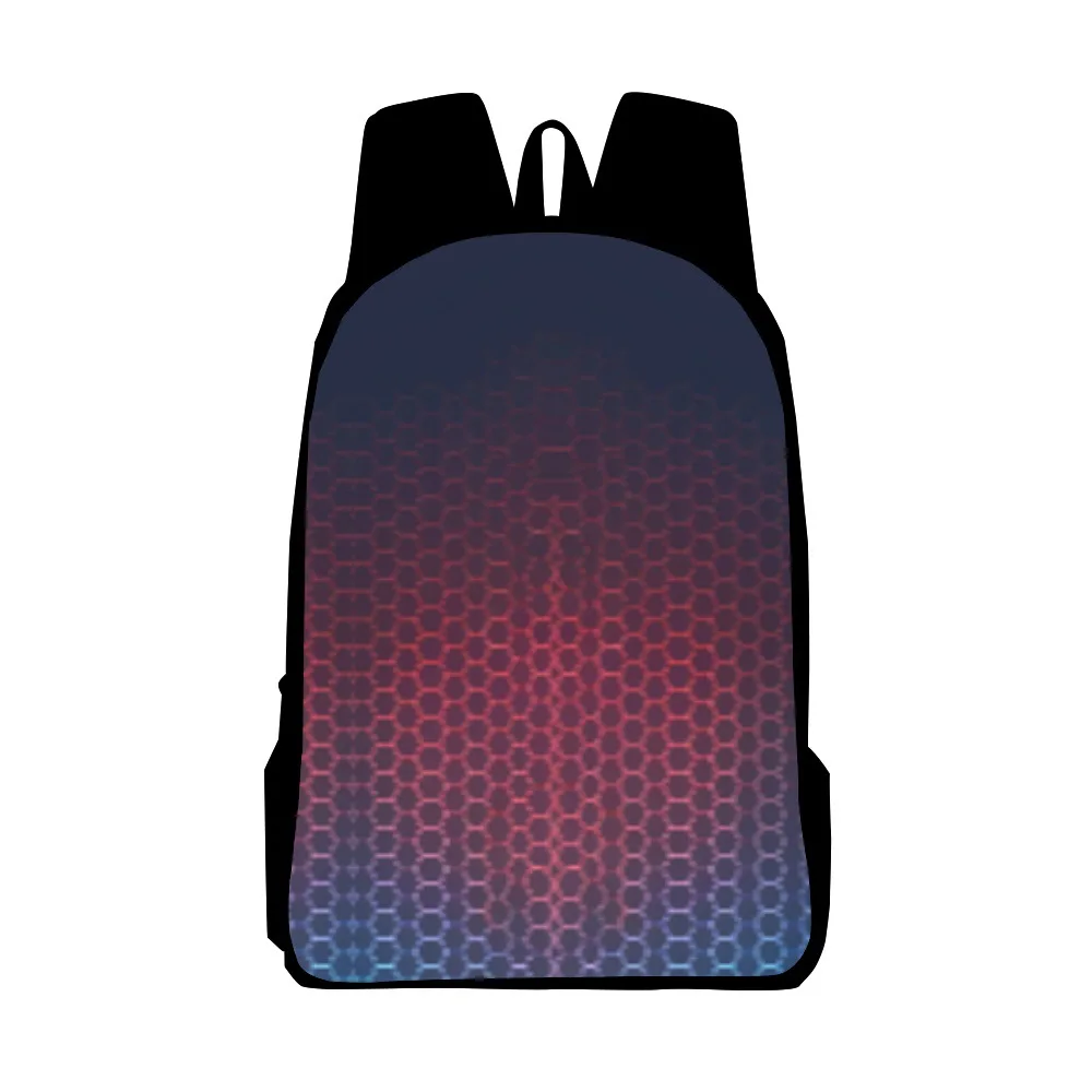 Technology Sense Honeycomb Geometry Backpack Children School Bags for Teenager Boys Girls School Backpacks Women Kids Book Bag