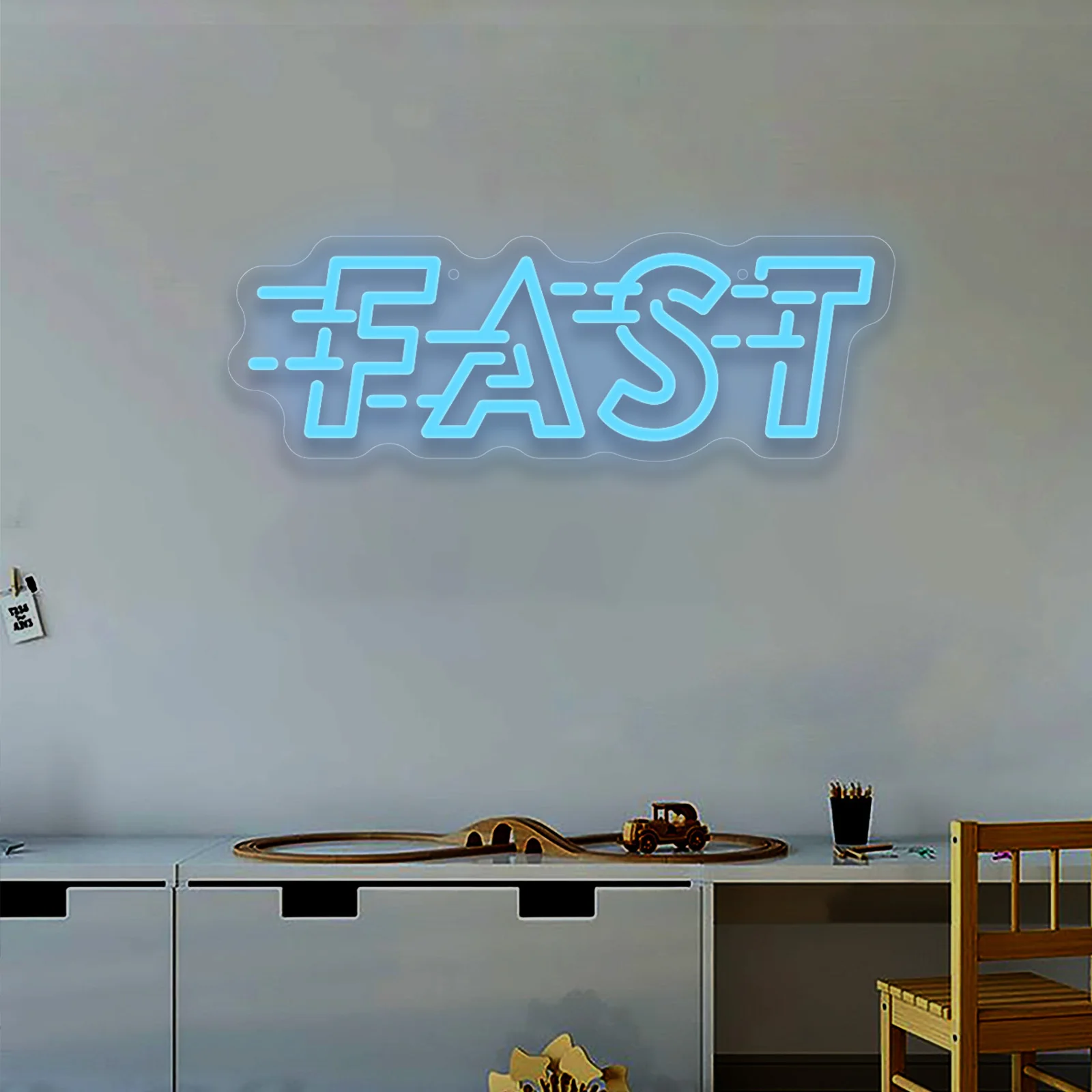 FAST Letter Neon Light LED Neon Light Kitchen Dining Room Home Bedroom Club Store Hotel Store Business Wall Decor Gift Usb Power