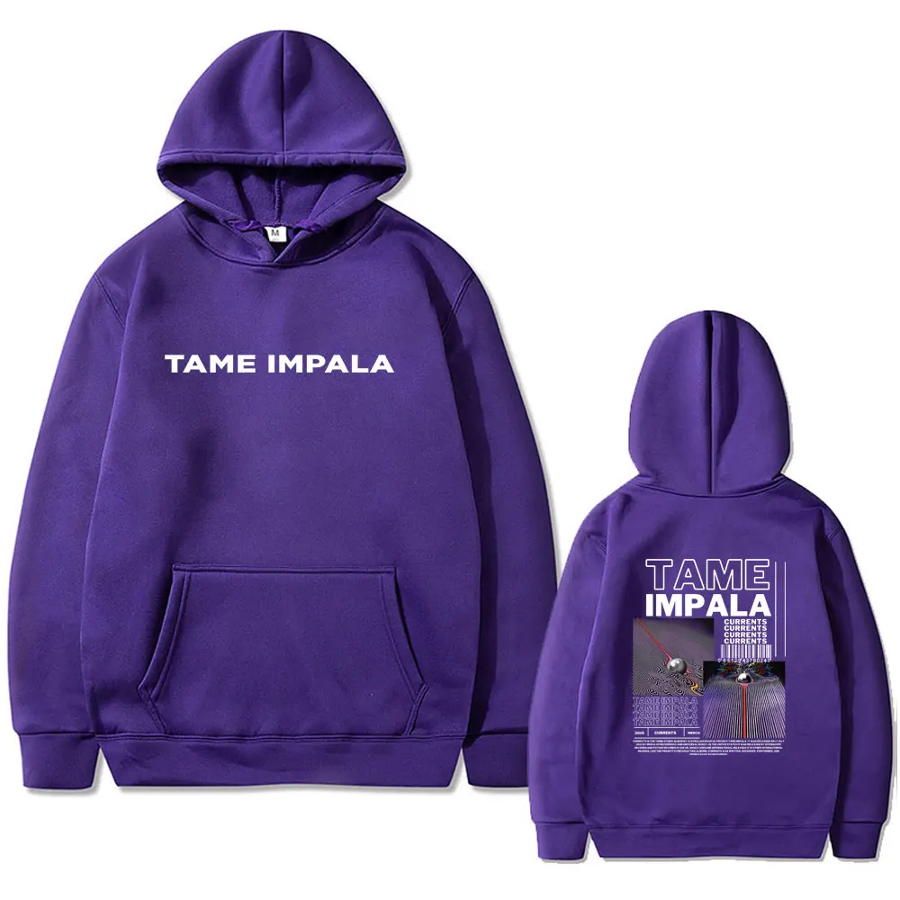 Tame Impala Currents Double Sided Print Hoodie Men Women Casual Oversized Pullover Men's Lndie Pop Rock Music Hooded Sweatshirt