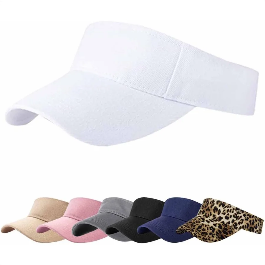 

AZJ Sun Visor Hats for Women Men Adjustable UV Protection Outdoor Sports Golf Running Sun Caps