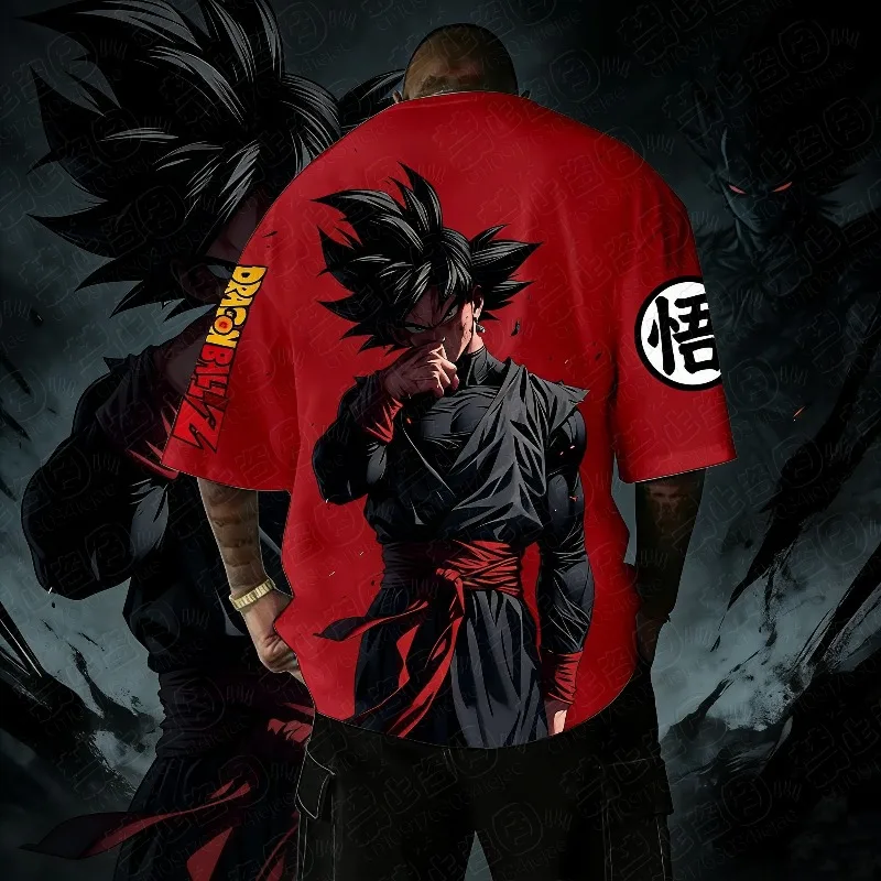 Dragon Ball Anime Graphic Cotton Print Men Short Sleeve T-shirt Inspired Character Street Summer Casual Wear for 2026 Trending