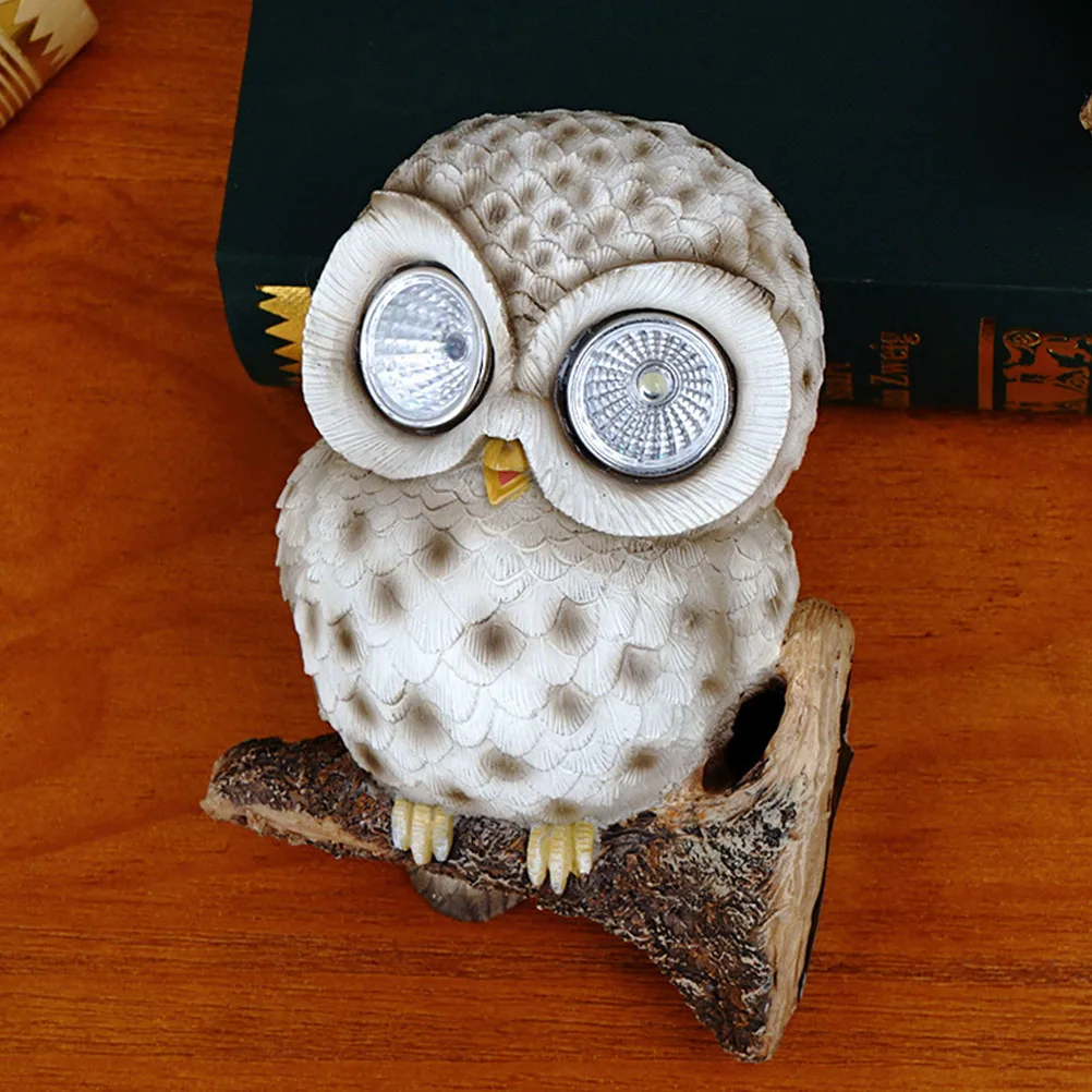 

2 pcs Owl Shaped Solar Light Garden Decor Resin Outdoor Lamp Yard Party Led Wall Light Lawn Adornment Garden Solar Lamp Fade