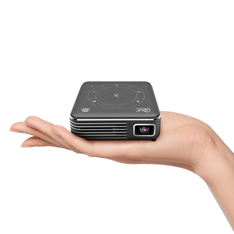 DLP 3D สมาร์ทมินิโปรเจคเตอร์4K LED โฮมเธียเตอร์ RGB LED Android 1080P แบบพกพาโปรเจคเตอร์