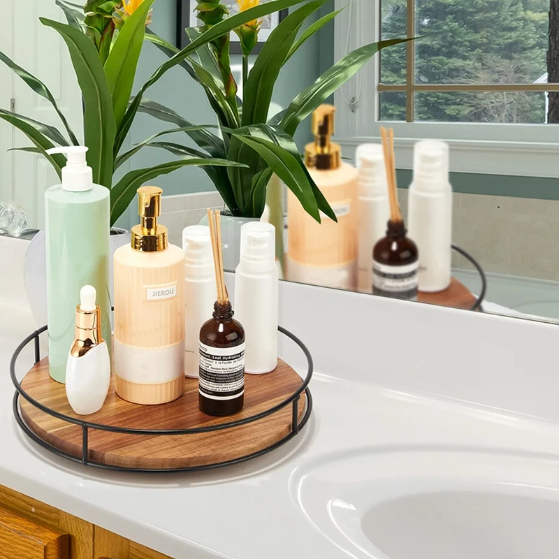 

NEW-Rotating Tray Snack Fruit Bowl Vintage Cake Snack Tray