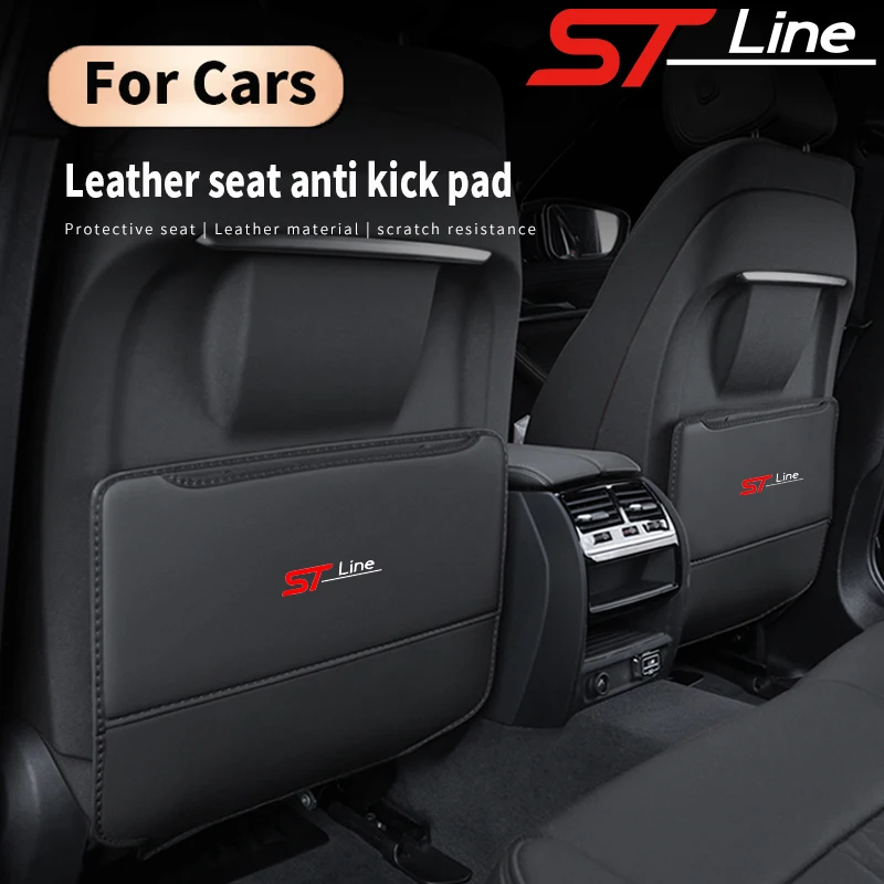 2pcs Car Seat Back Anti Child Kick Protector Pad For Ford Focus 2 3 Fiesta Mondeo ST LINE Escape Edge Ecosport Kuga Accessories