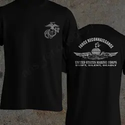 Kraft Aufklärung-schnell leise leise uns Marine Corps T-Shirt neue 100% Baumwolle Kurzarm O-Ausschnitt T-Shirt lässig Herren Top