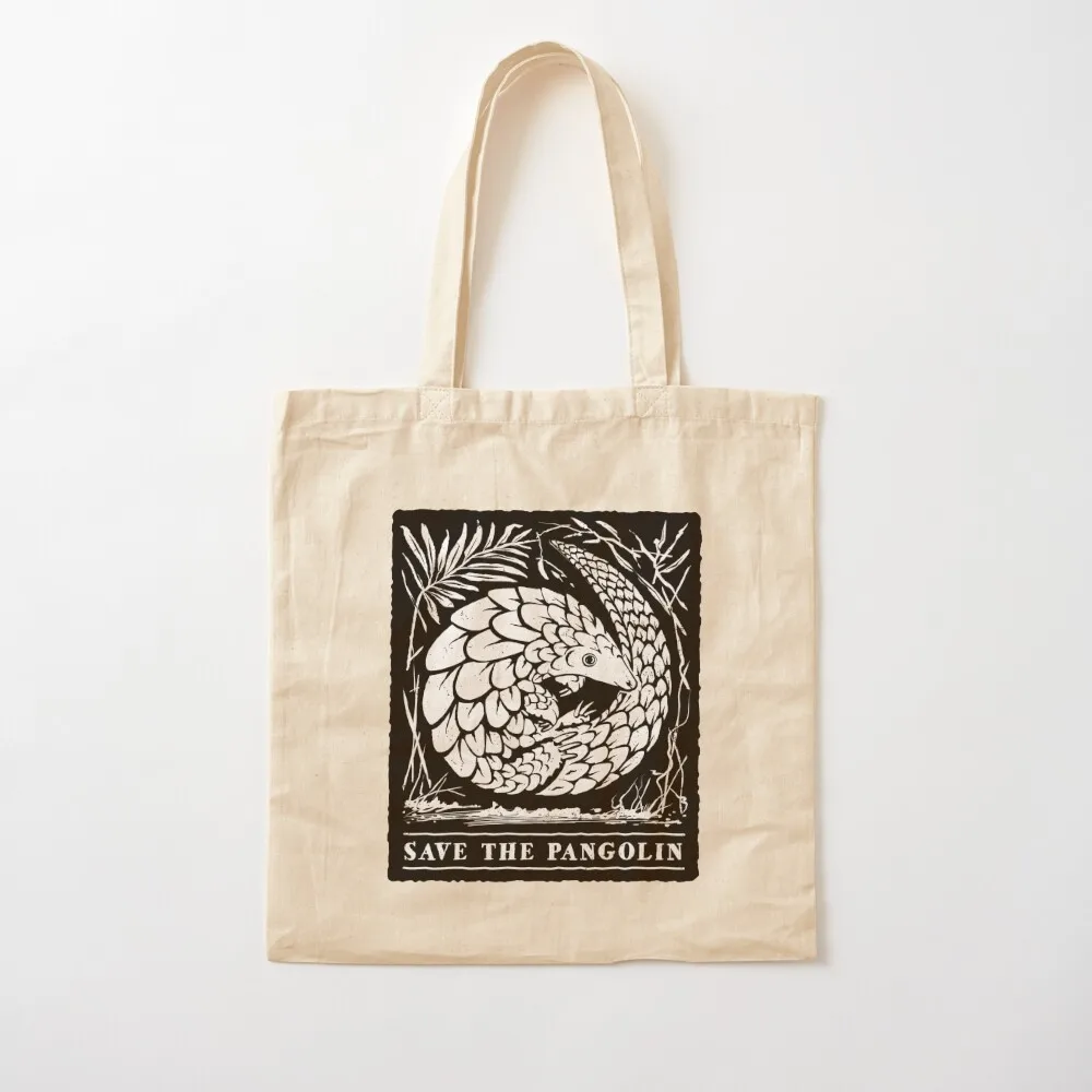 Endangered Wildlife - Save The Pangolin Tote Bag shopper bags for women tote bag woman foldable reusable bag Canvas Tote