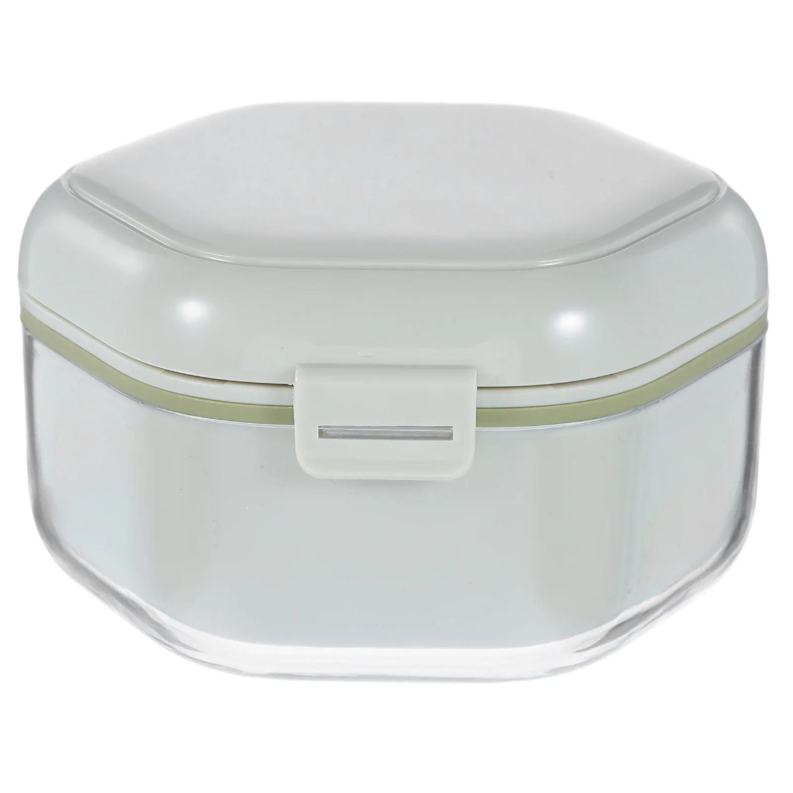 

Dual Layer Light Green Dentures Case Portable Retainer Cleaning Storage Box Travel Braces Organizer Holder Retainer Case