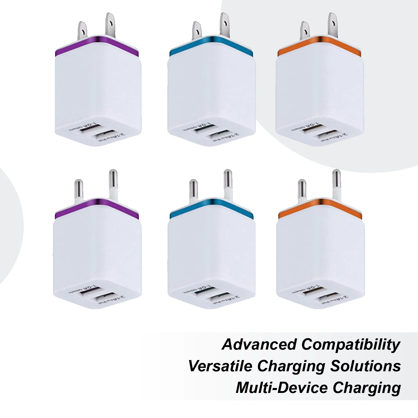 

Сетевое зарядное устройство с 2 USB-портами, 5 В, 2,1 А