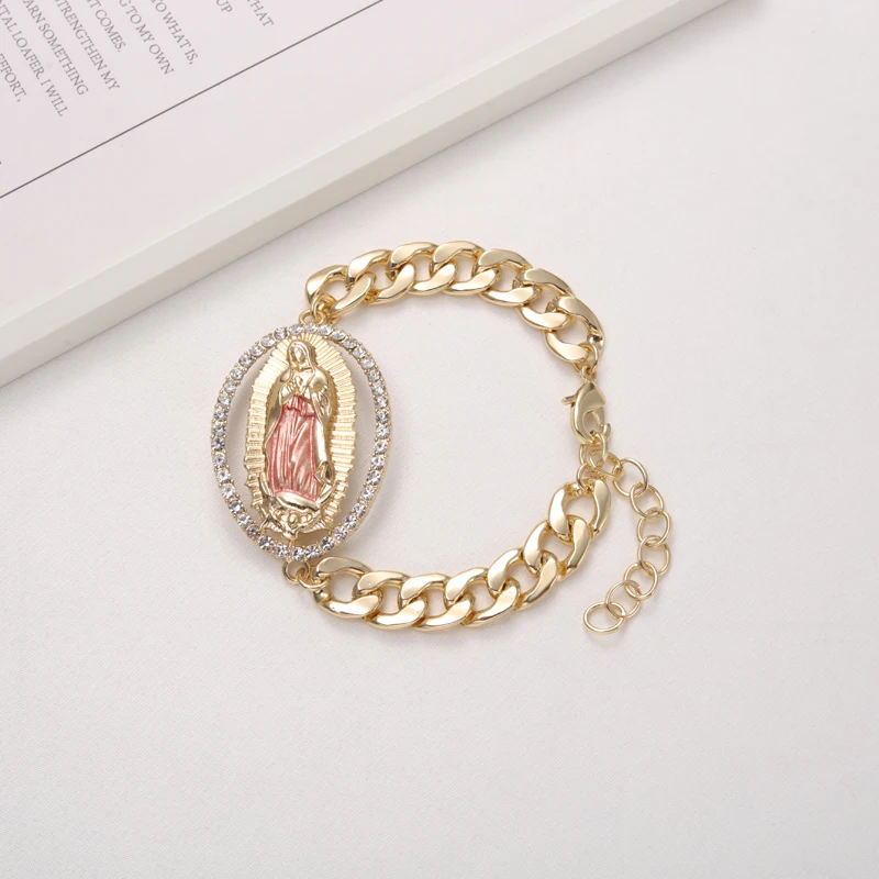 Sally’s Paradise Fashion Style Madonna Of Guadalupe Valentine\'s Day Birthday Thanksgiving Gift Daily Wear Blessing JewelryJL3020