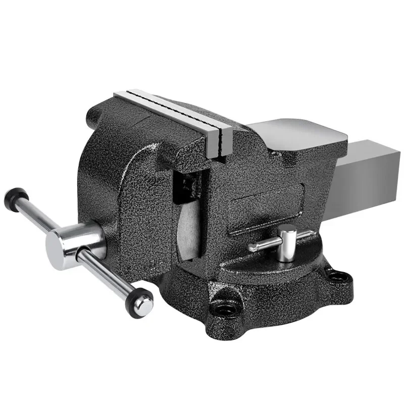 Heavy Duty Steel Bench Vise Small Flat Jaw Clamp for Workbench Household Workshop Industrial Grade Tool