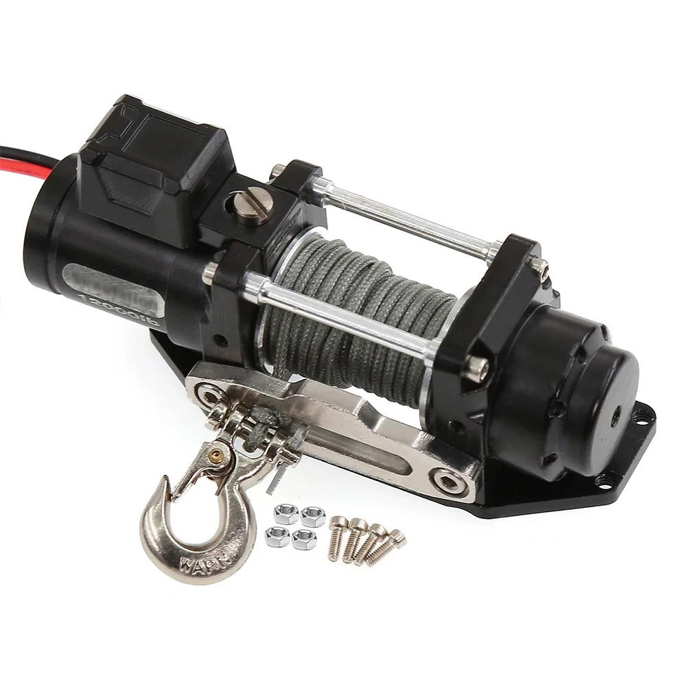 ونش كهربائي معدني مقلد لسيارة زاحفة RC 1/10 SCX10 Traxxas TRX4 المدافع RC4WD D90 D110 TRX6 أجزاء مطورة