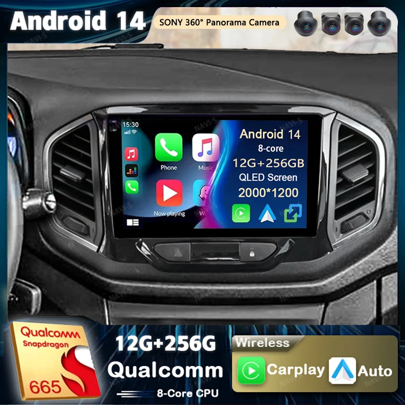 Android 14 For LADA Xray X ray 2015 - 2019 2K QLED Android Car Radio Multimedia Video Player GPS Stereo CarPlay Head Unit 4G DSP