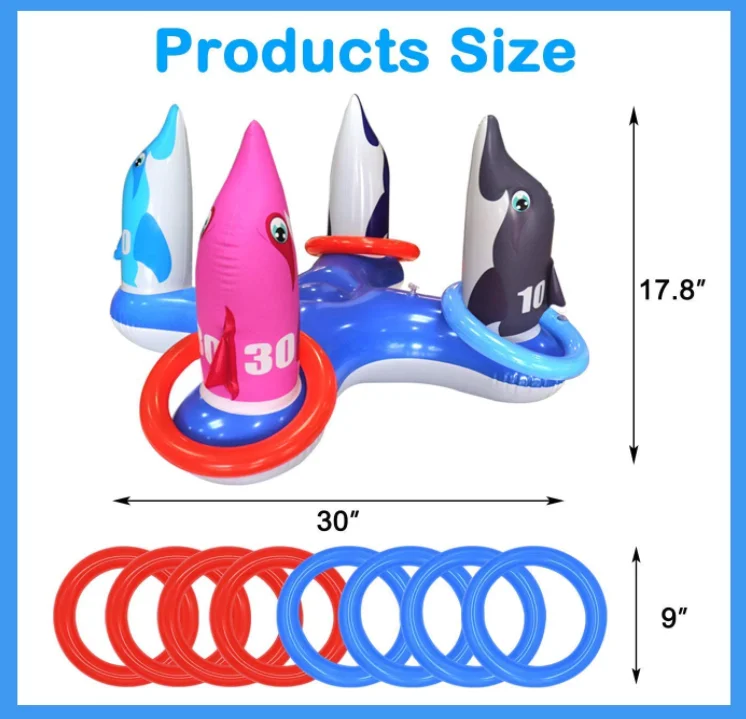 Giocattoli estivi gonfiabili per giochi d'acqua con razzo da pallavolo per piscina portatile