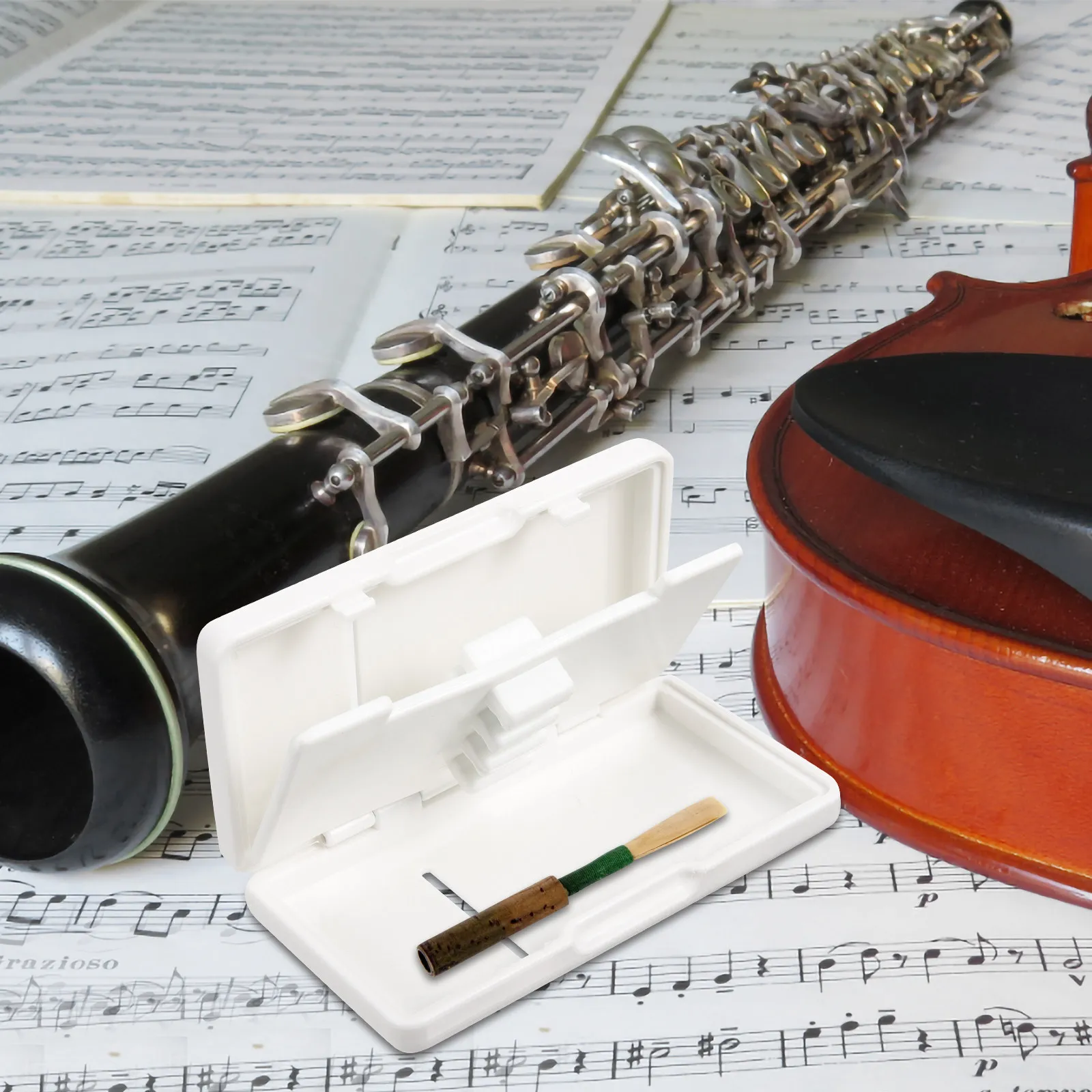 Oboe Reed Storage Box – 6-Slot Lightweight Travel Case for 8 Reeds, Durable & Compact Design