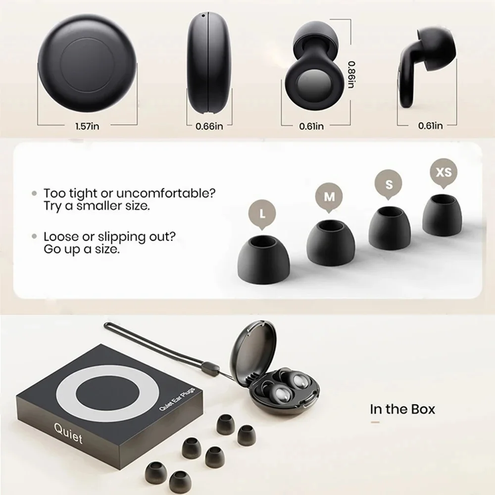 Comfort Silicone Noise Cancelling Earbuds Reusable Noise Reduction Ear Plugs for Light Sleepers Students Travelers Enjoy Quiet view 5