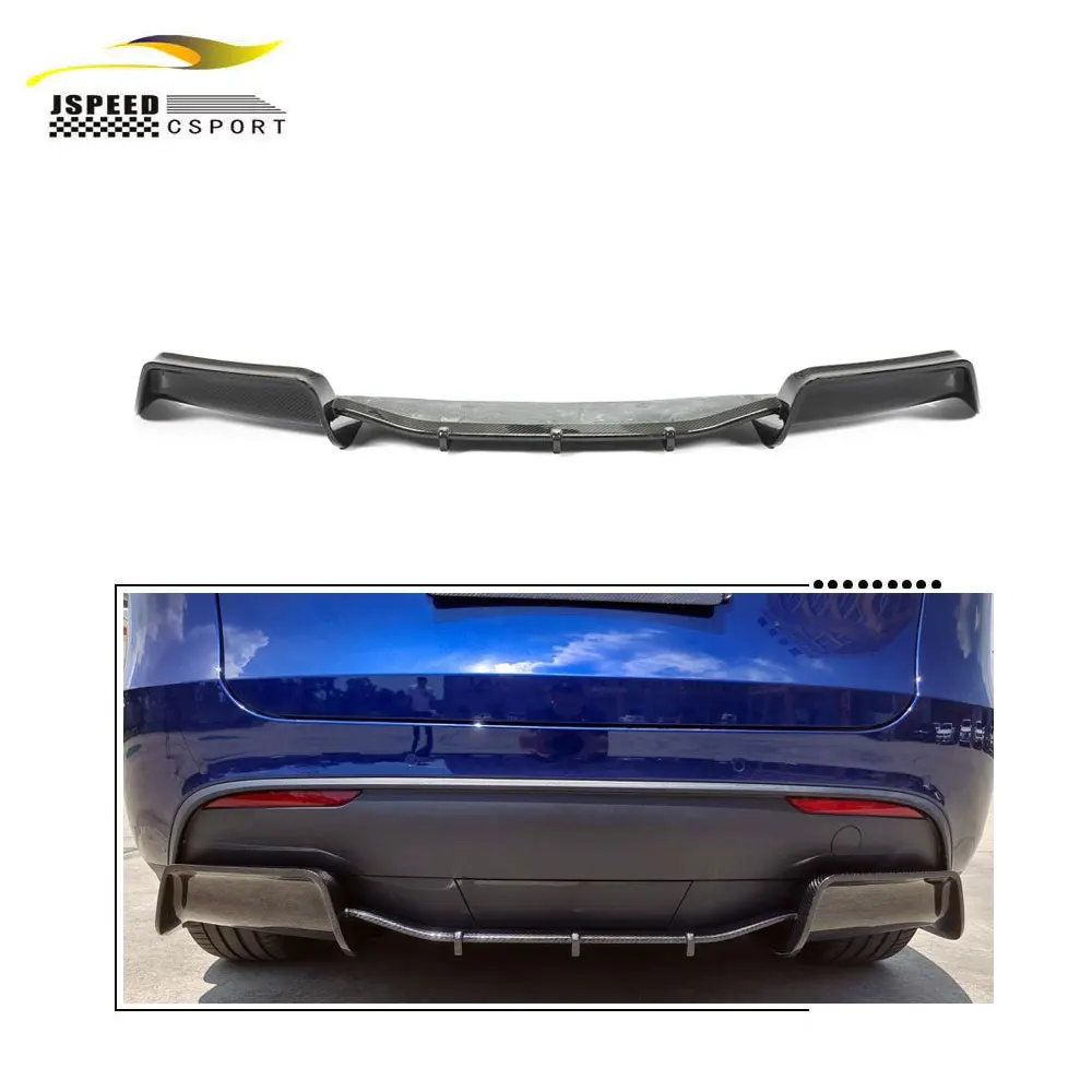 

Suitable for Carbon fiber rear diffuser Suitable for Tesla Y-type Sport utility vehicle 4-door 2019-2021