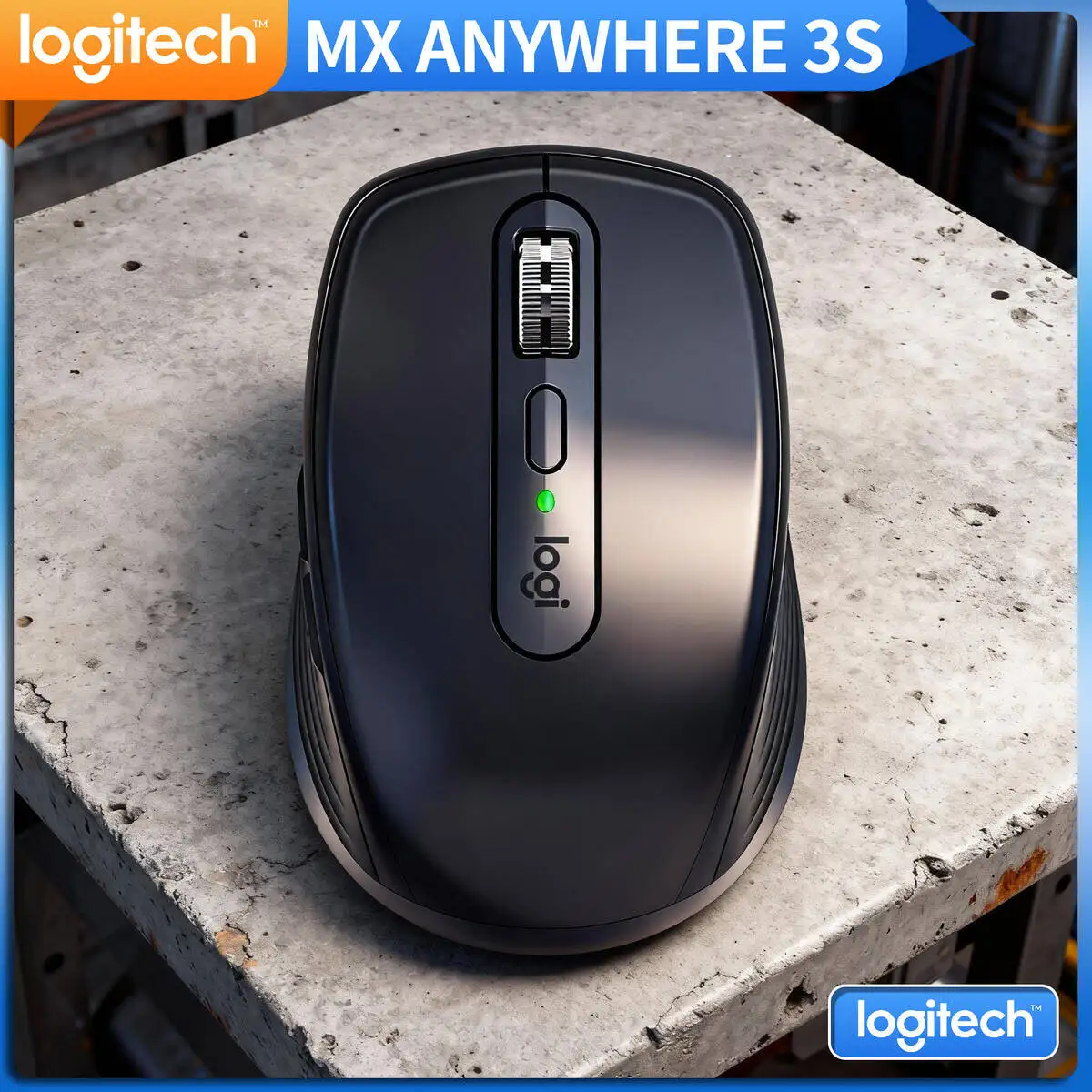 

Logitech MX Anywhere 3S High Performance Mouse Wireless Bluetooth 4000DPI Precision for Office Business Travel
