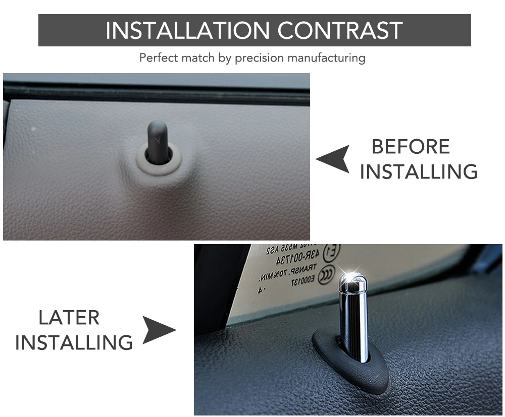 4 قطعة اكسسوارات لشروليه كروز تراكس ماليبو لأوبل موكا أسترا J إنسيجنيا سبورت تورير قفل الباب عصا دبوس غطاء تغليف الكسوة