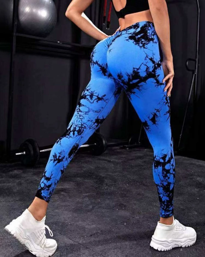 

Women Leggings Push Up Fitness Seamless Butt Lift High Waist Tie Dye Yoga Pants Workout High Waist Seamless Leggings Women